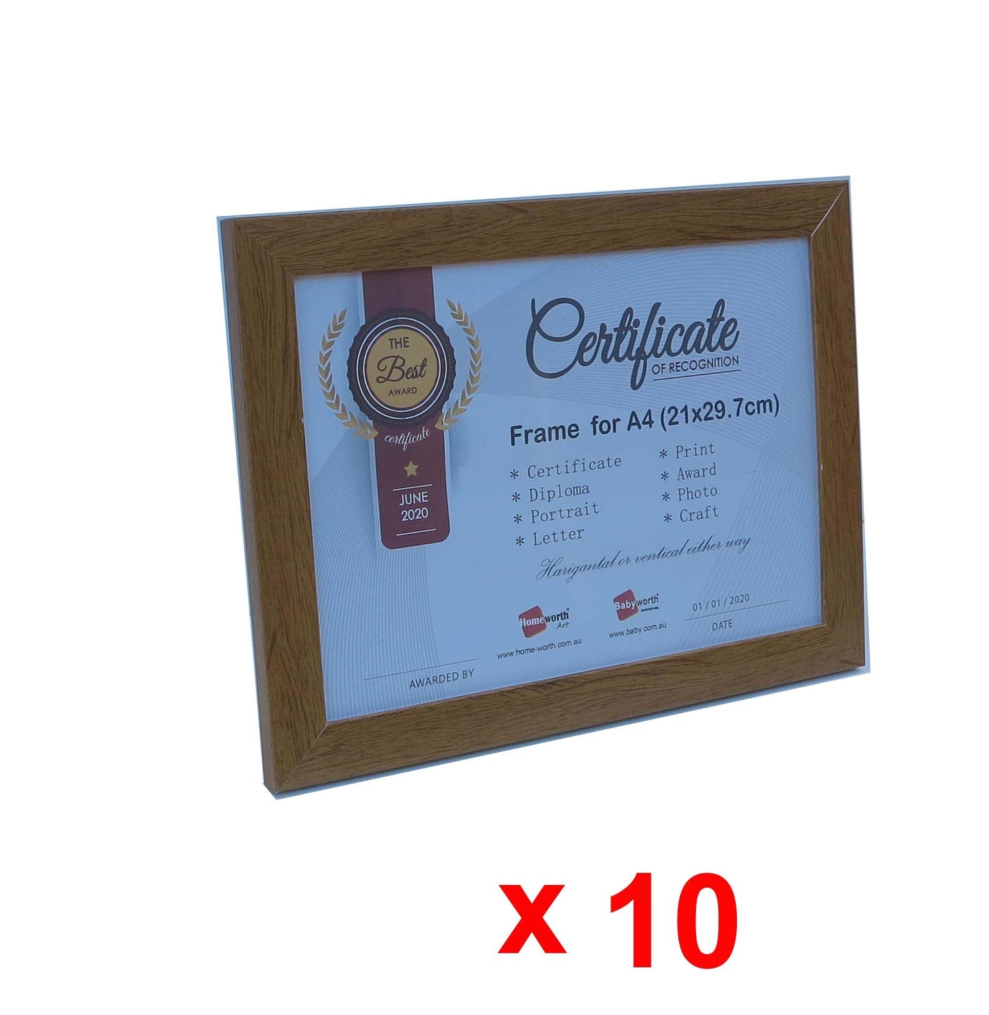 Picture Frame For Photo / Picture / Certificate Size A4 ( 21x29.7 cm ) - Babyworth