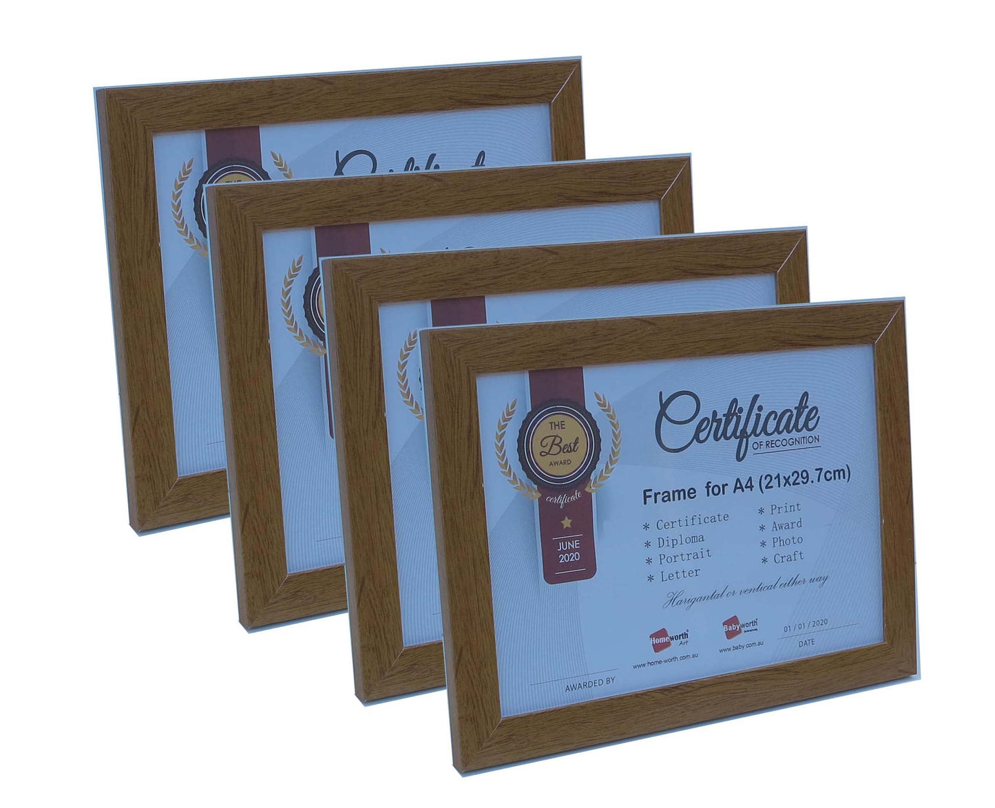 Picture Frame For Photo / Picture / Certificate  Size A4 ( 21x29.7 cm ) - Babyworth